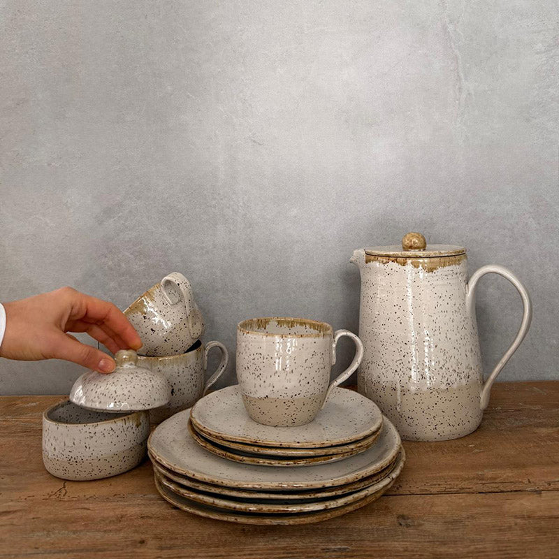 BOHEMIAN White Dose klein Zuckerdose - FRANZARTKERAMIK