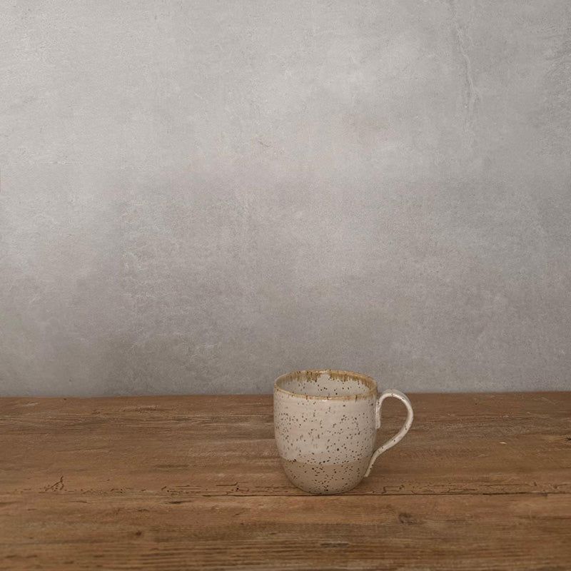 BOHEMIAN White Keramiktasse 2 Größen handgemacht