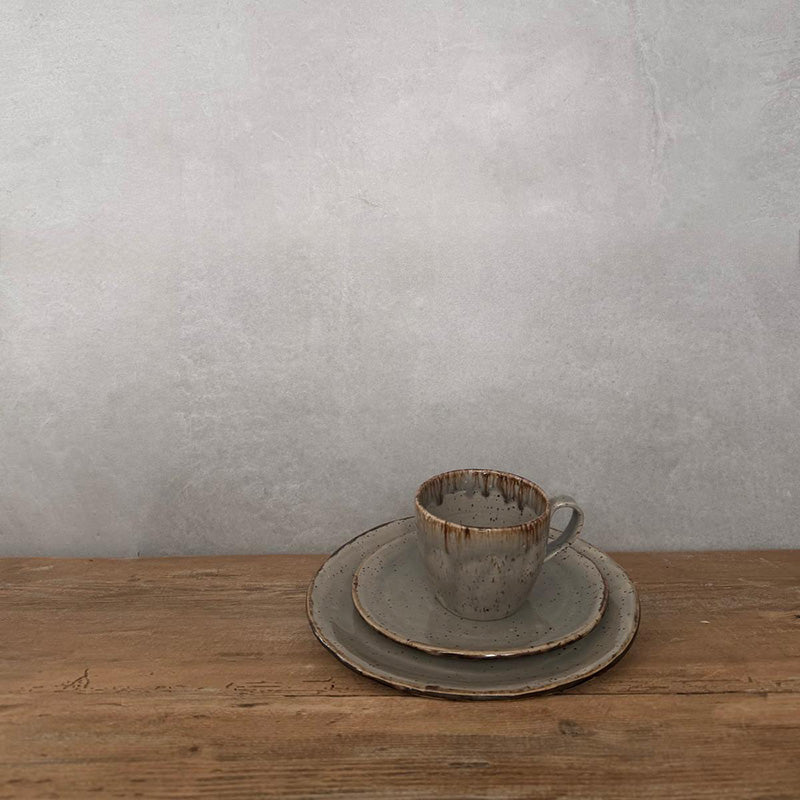 BOHEMIAN Grey Geschirrset, Kaffeeservice, 3-teilig - FRANZARTKERAMIK