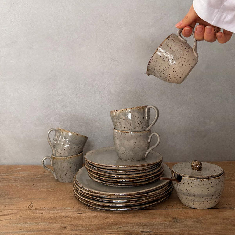 BOHEMIAN Grey Dessertteller - FRANZARTKERAMIK