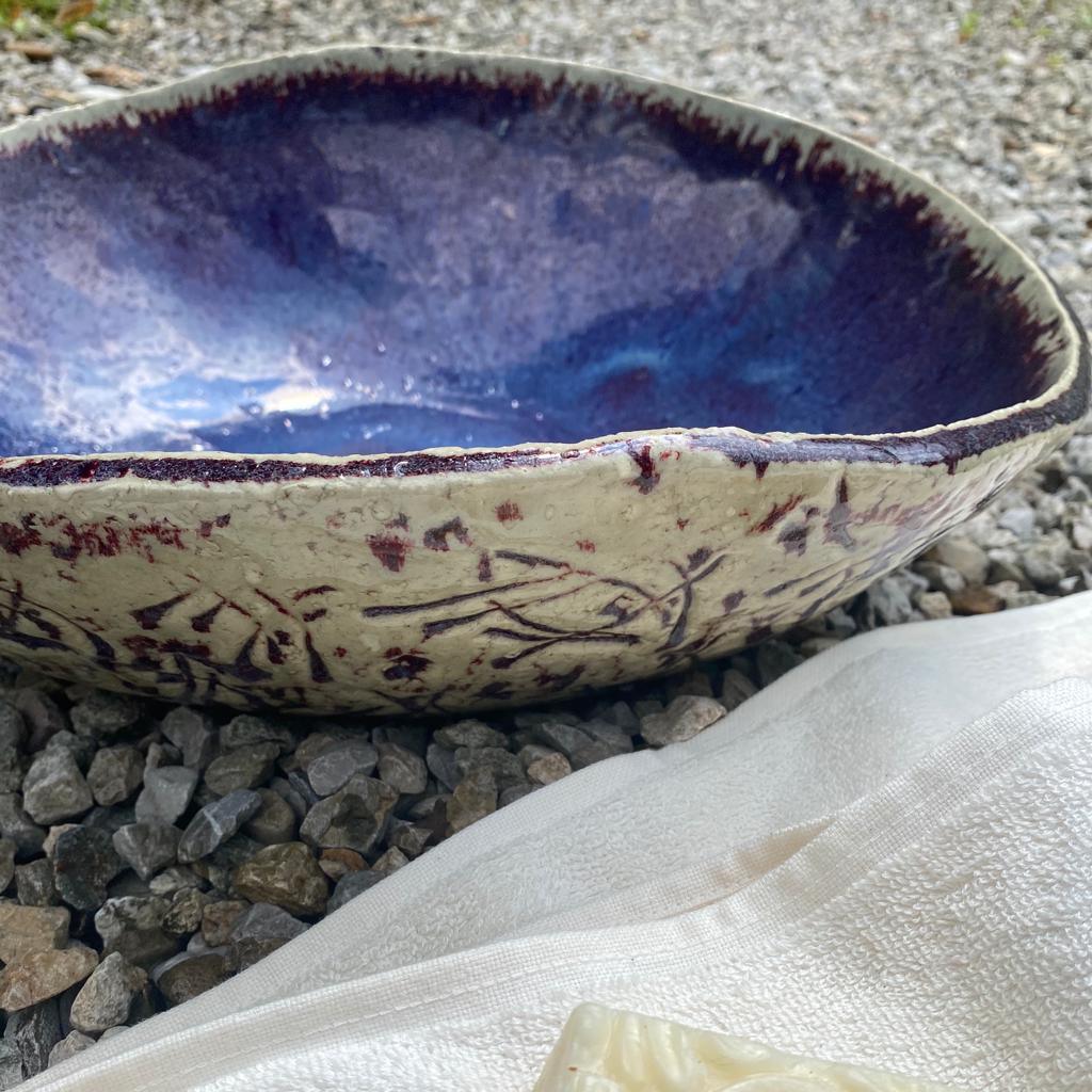Waschbecken aus Keramik, Chinarot - FRANZARTKERAMIK