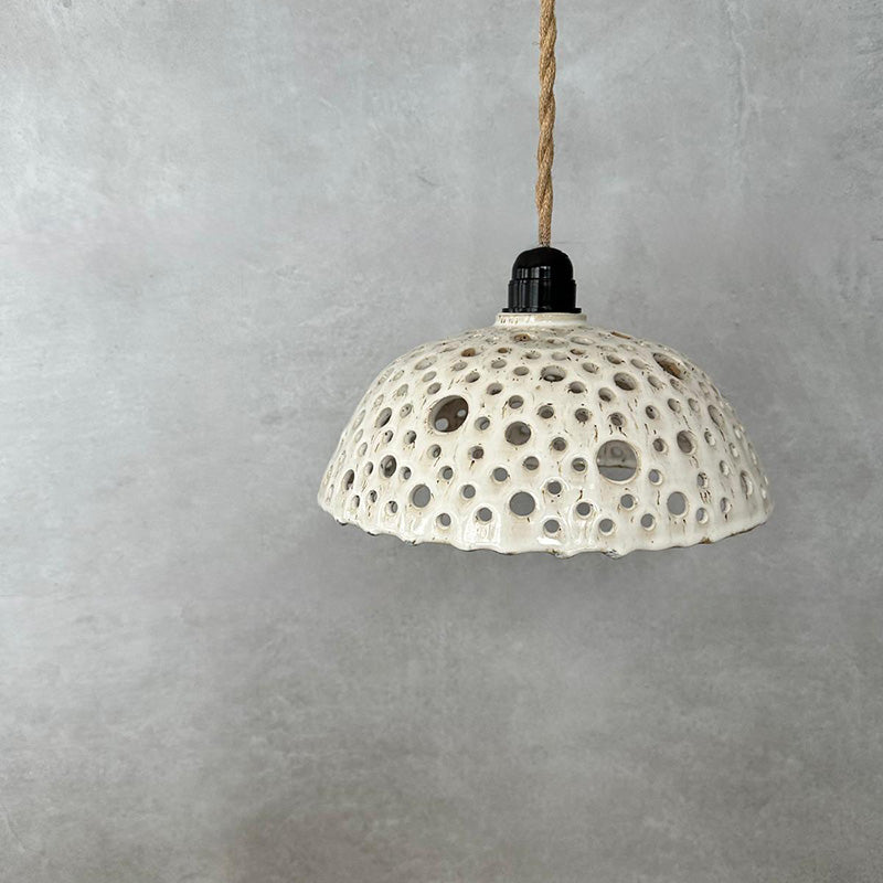 BOHEMIAN White Loch-Lampe aus Keramik Pendelleuchte Deckenlampe