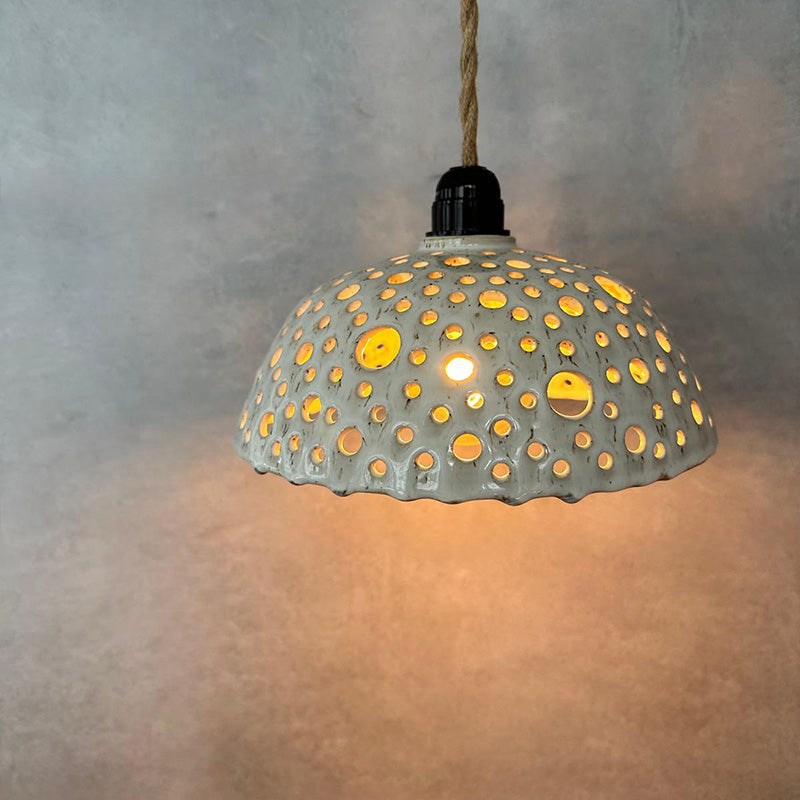 BOHEMIAN White Loch-Lampe aus Keramik Pendelleuchte Deckenlampe