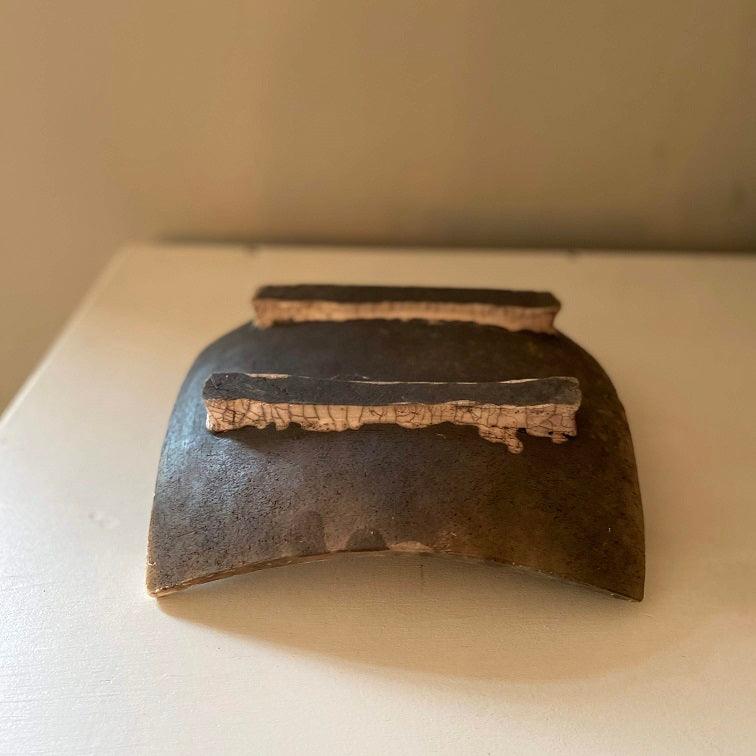 Rakukeramikschale, Blütenmuster rosé - FRANZARTKERAMIK
