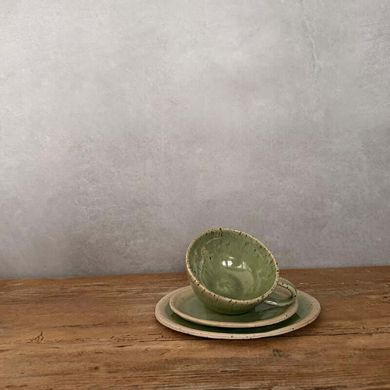 GREEN TEA Teetasse mit Tellerset - FRANZARTKERAMIK