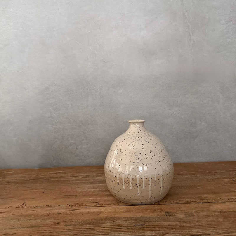 BOHEMIAN White Ballonvase II, Keramikvase - FRANZARTKERAMIK