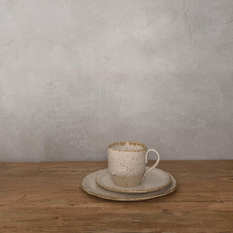 BOHEMIAN White Geschirr Set 3teilig - FRANZARTKERAMIK