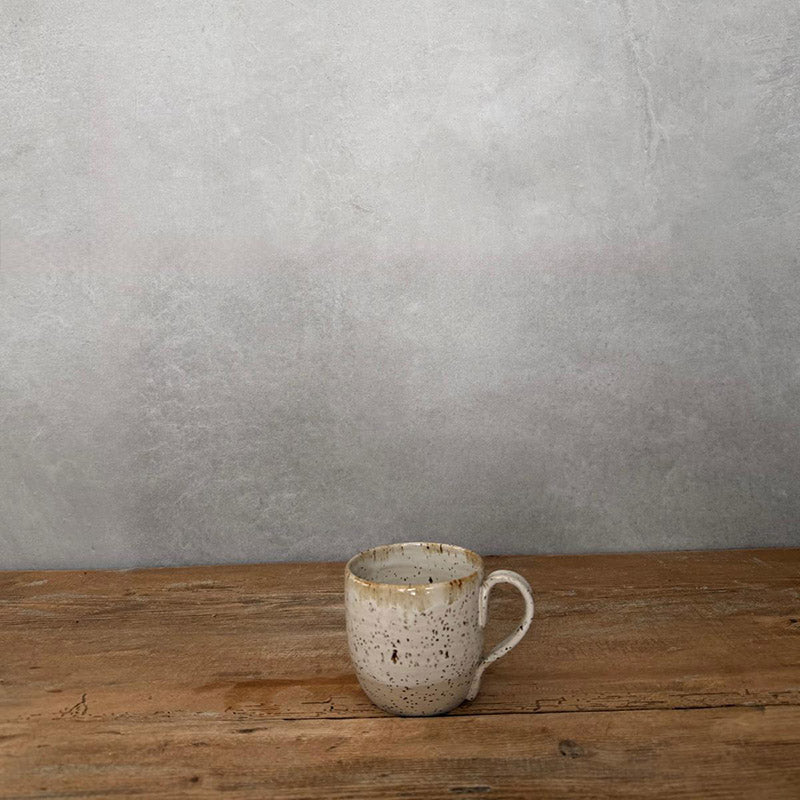 BOHEMIAN White  Keramiktasse 2 Größen handgemacht