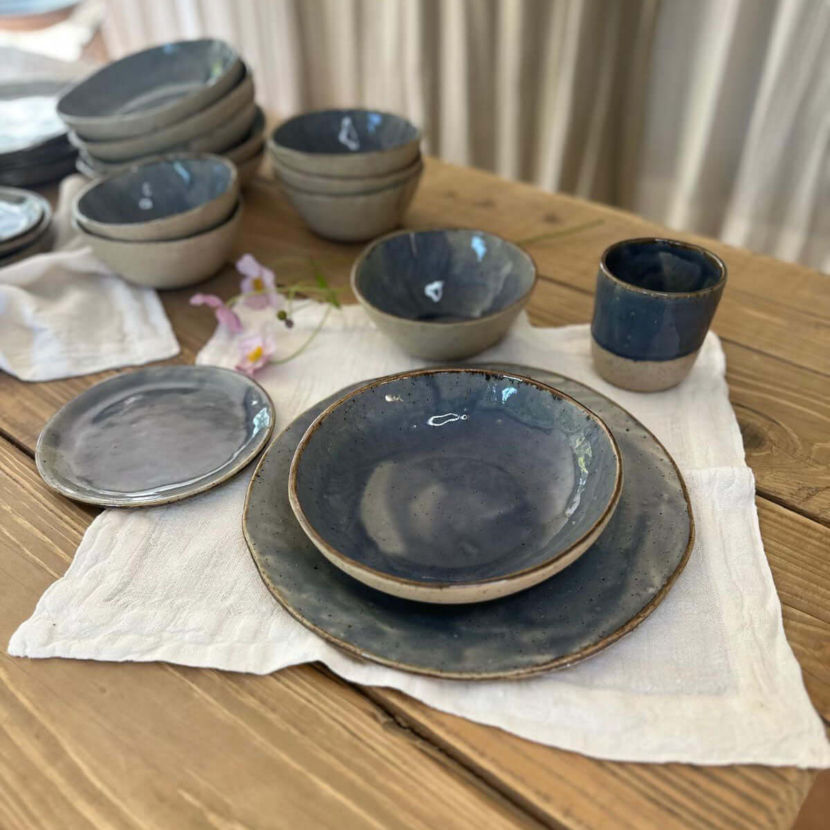 BOHEMIAN Blue Geschirrset  für 6 Personen, blau - FRANZARTKERAMIK