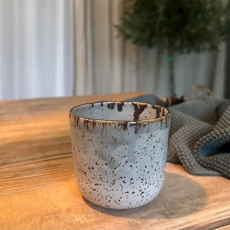 Duftkerze im Keramikbecher - BOHEMIAN Grey - FRANZARTKERAMIK