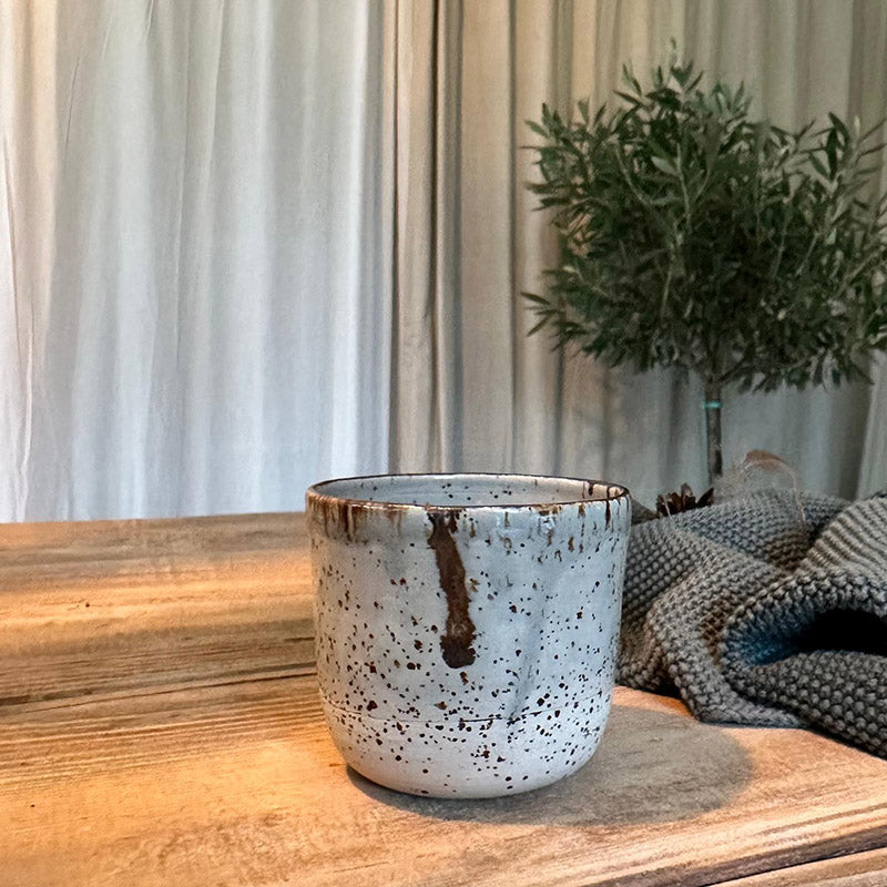 Duftkerze im Keramikbecher - BOHEMIAN Grey - FRANZARTKERAMIK