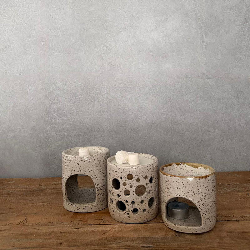 Aromalampe mit Lichtspiel Keramik - FRANZARTKERAMIK