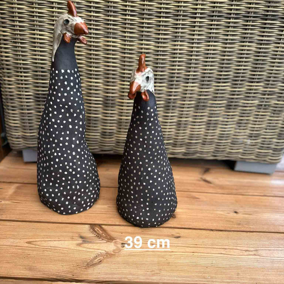 Perlhühner aus Keramik, Keramikfiguren Tiere - FRANZARTKERAMIK
