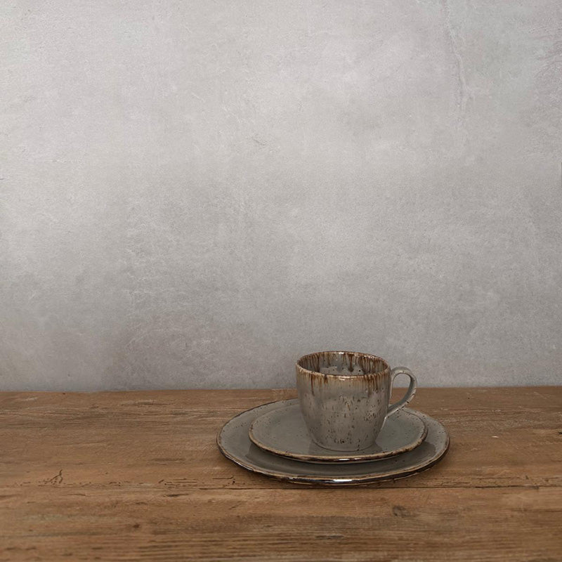 BOHEMIAN Grey Geschirrset, Kaffeeservice, 3-teilig - FRANZARTKERAMIK