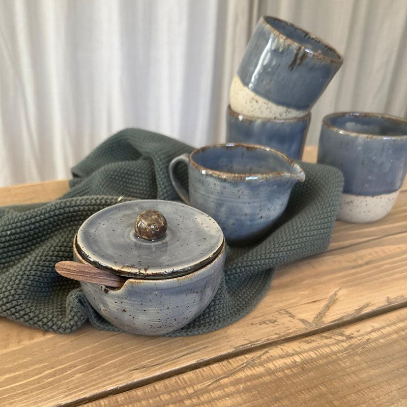 BOHEMIAN Blue Zuckerdose - FRANZARTKERAMIK